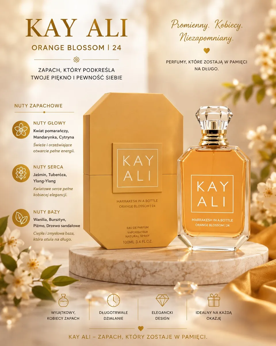 Kay Ali Orange Blossom 100ml Perfumy Damskie Elegancki Zapach