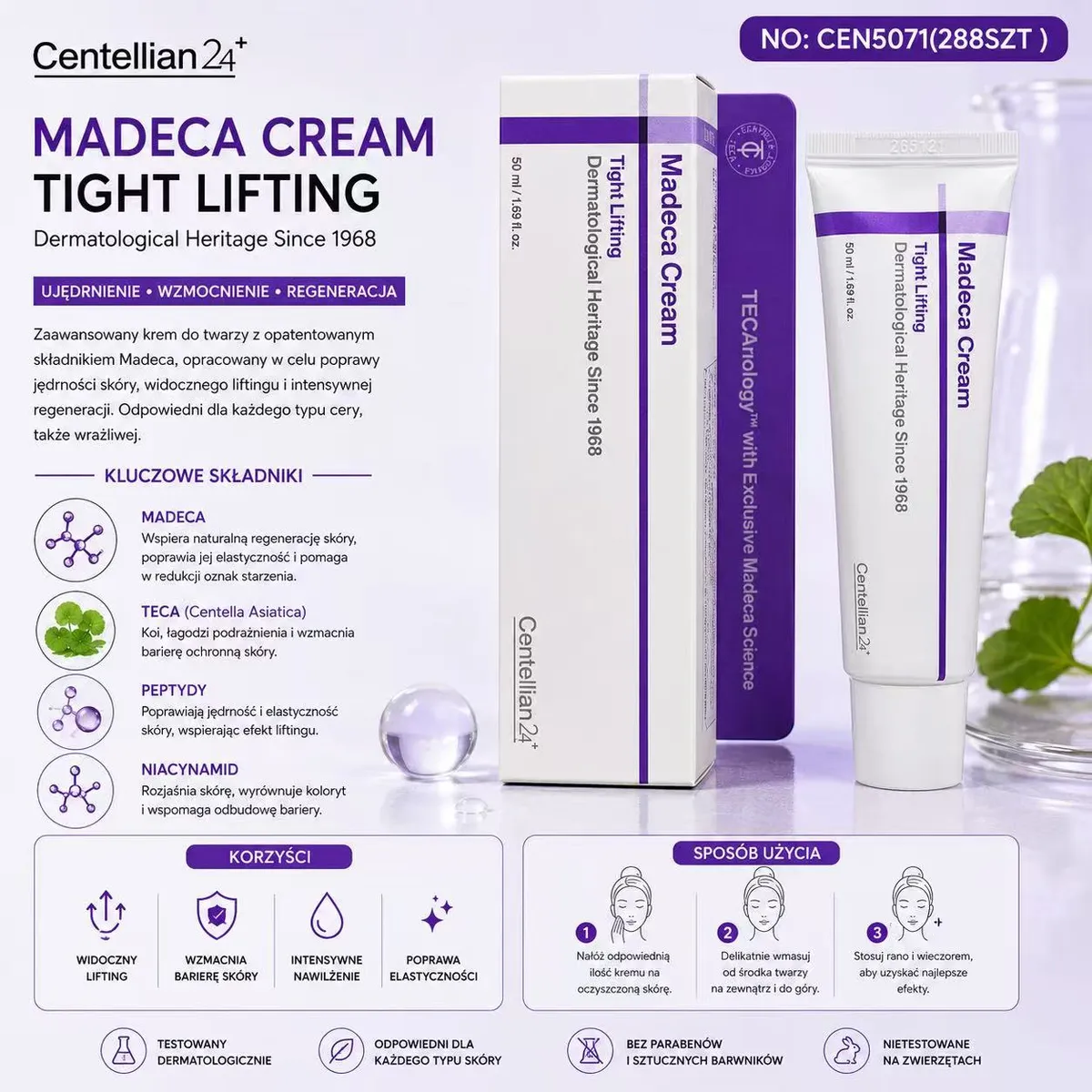 Madeca Cream Tight Lifting krem do twarzy 50 ml ujędrniający