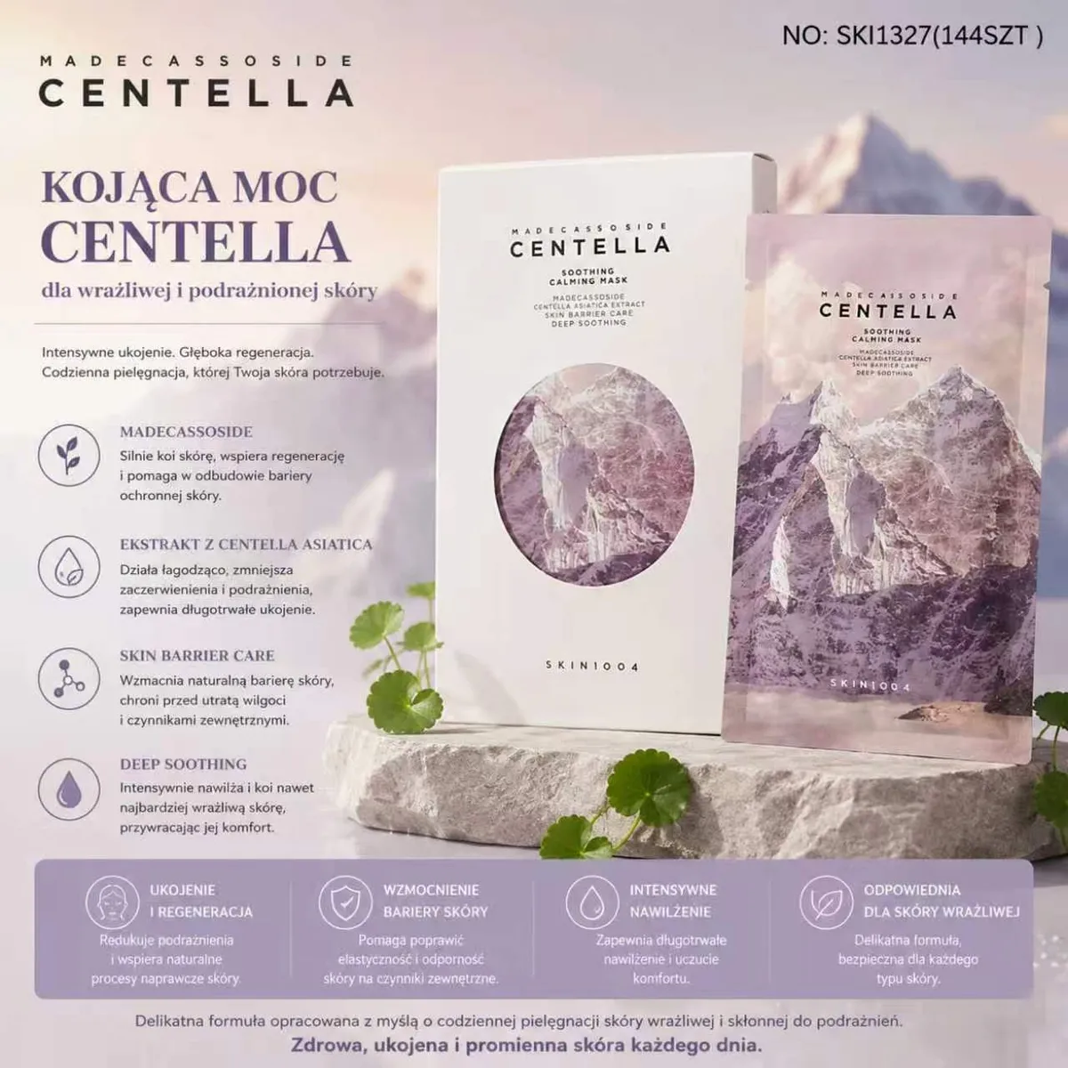 Maseczka Centella z ekstraktem z wąkroty azjatyckiej do skóry wrażliwej