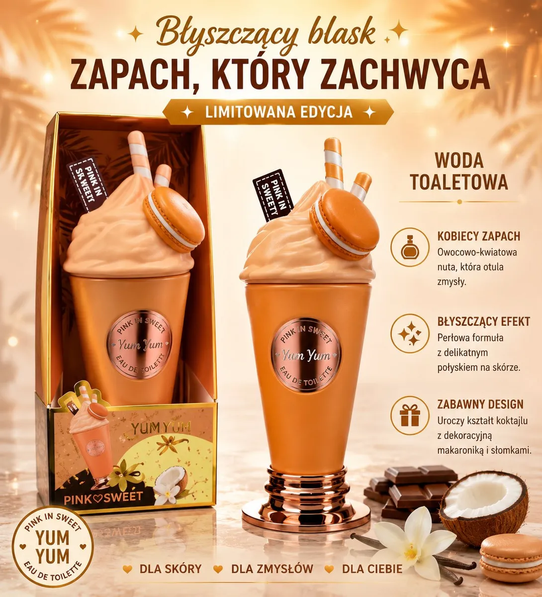 Woda Toaletowa Yum Yum 200ml o Owocowo-Kwiatowym Zapachu
