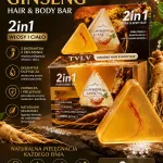 TVLV Ginseng Hair & Body Bar mydło 2in1 z ekstraktem żeń-szenia