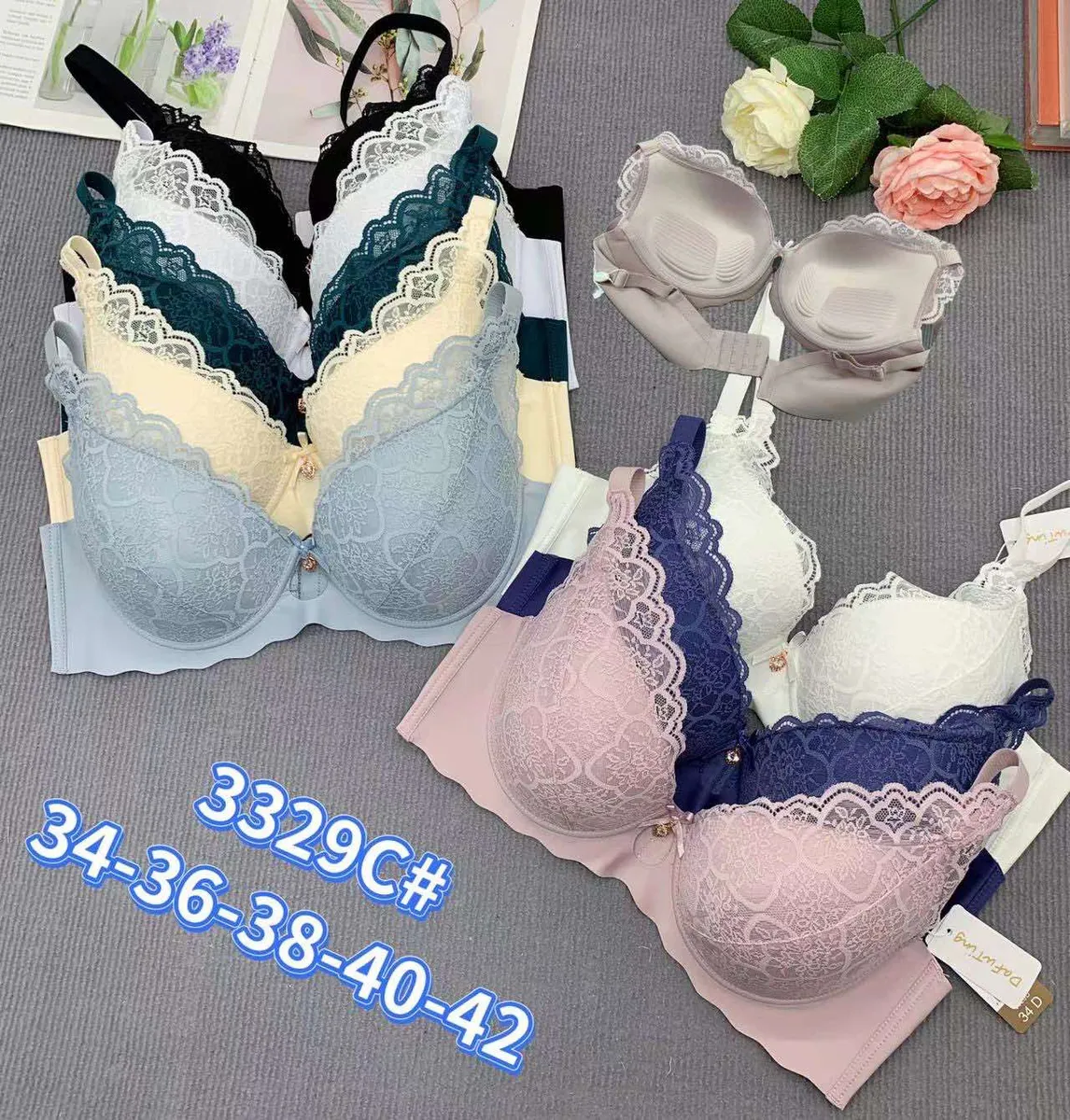 Biustonosz koronkowy 3329C w różnych kolorach 34-42
