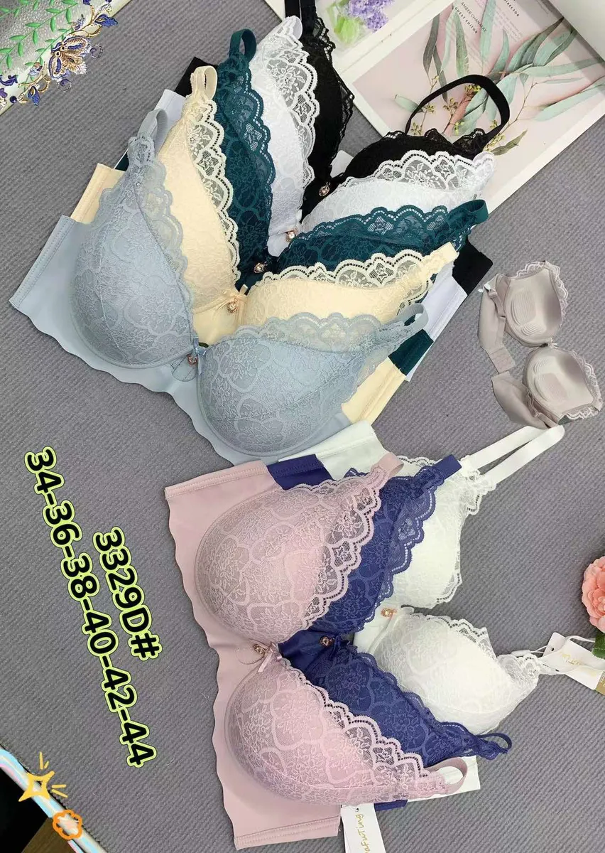Biustonosz koronkowy mix kolorów z ozdobnym detalem