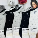 Skarpetki damskie bawełniane w kropeczki 35-38 mix kolorów