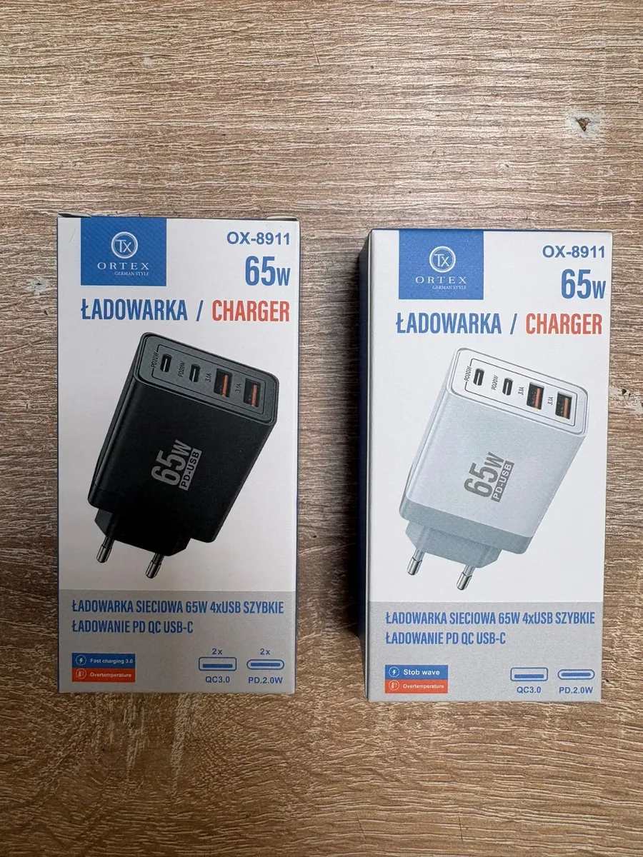 Ładowarka sieciowa 65W 4xUSB szybkie ładowanie PD QC USB-C