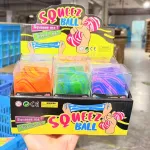 SQUEEZ BALL kolorowa piłka antystresowa do ściskania i rozciągania