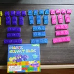 Klocki Magic Gummy Bloc przezroczyste kolorowe zestaw 36 sztuk