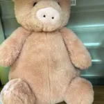 Miękka pluszowa maskotka świnka beżowa 30cm