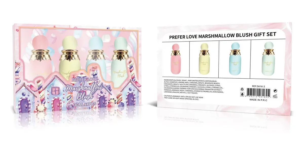 Prefer Love Marshmallow Blush Zestaw Perfum 4x30ml Pastelowe