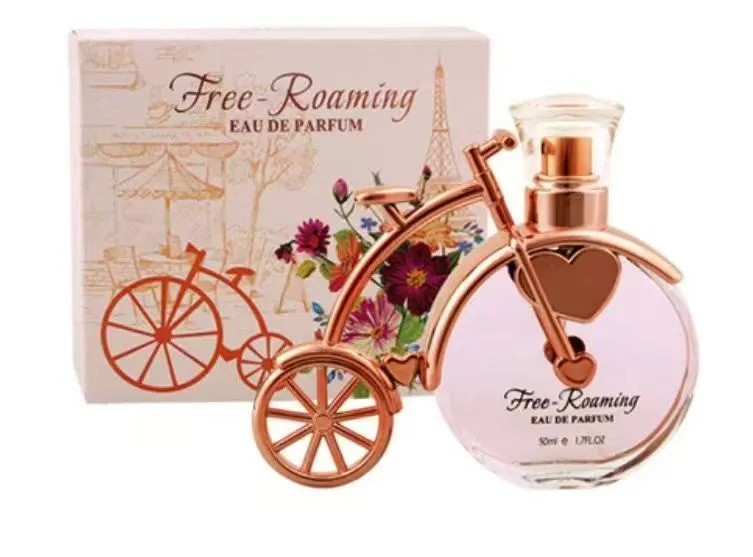 Perfumy Free-Roaming 50 ml z ozdobą rowerową miedzianą