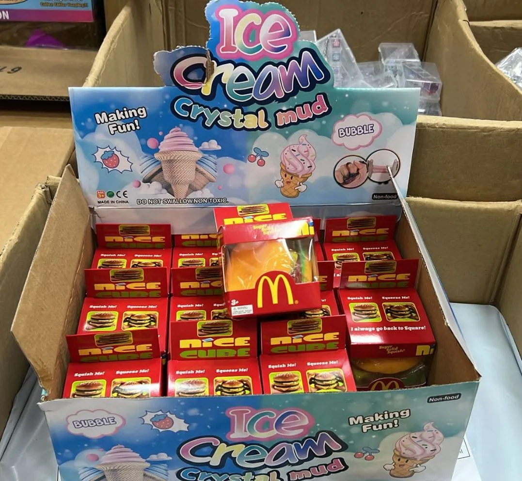 Zabawka Antystresowa Nice Cube Hamburger Pomarańczowy