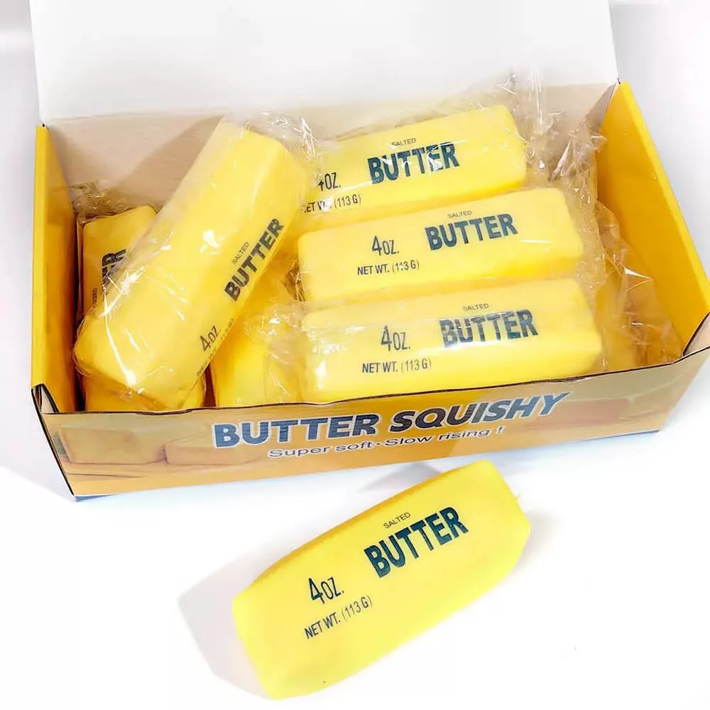 Butter Squishy Żółty Antystresowy Klocek 113g
