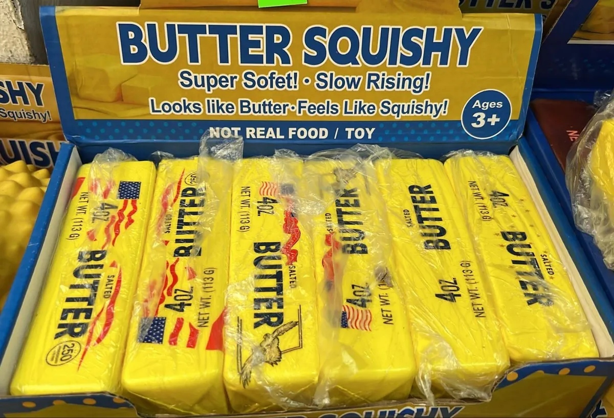 Butter Squishy Żółty Antystresowy Klocek 113g