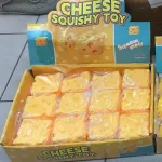 Cheese Squishy Toy miękka zabawka w kształcie sera żółtego