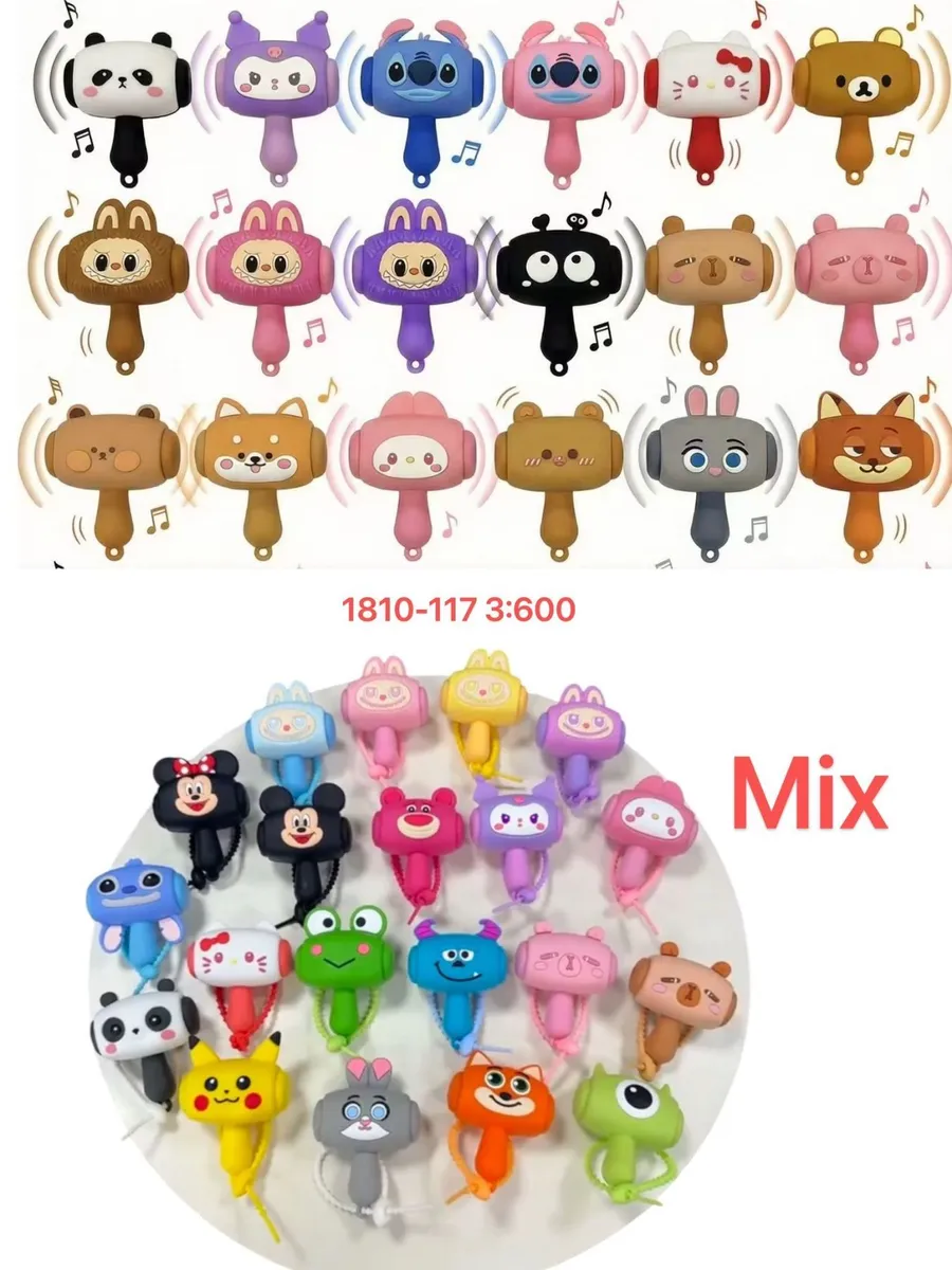 Młoteczek dźwiękowy Mix postaci Mix 18szt