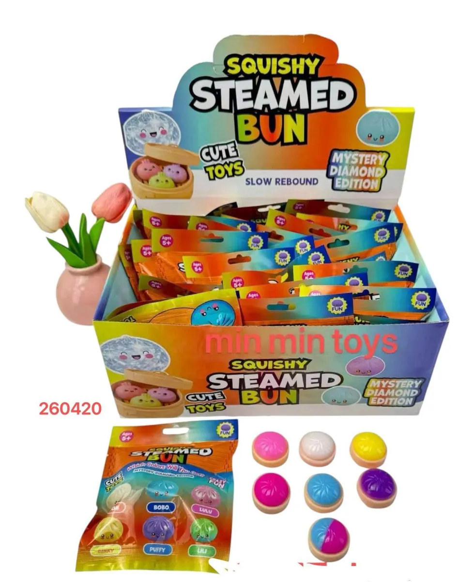 Squishy Steamed Bun zabawka antystresowa miękka kolorowa