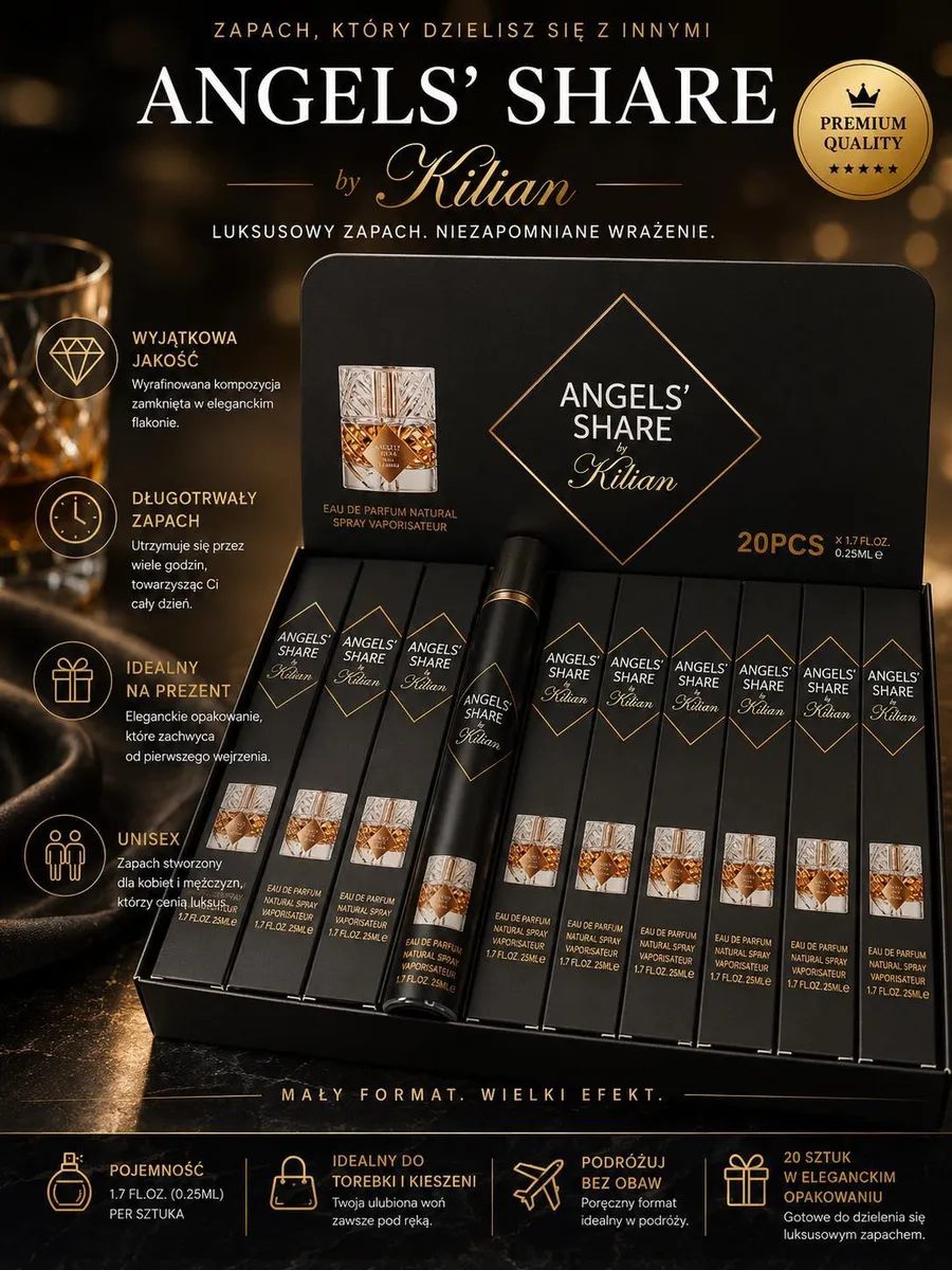 Angels' Share by Kilian Perfumy 0,25 ml czarne opakowanie 20 sztuk