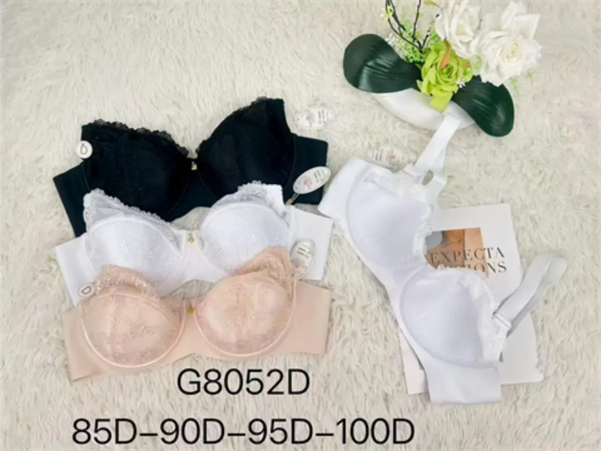 Biustonosz koronkowy G8052D w kolorach czarnym, białym i beżowym
