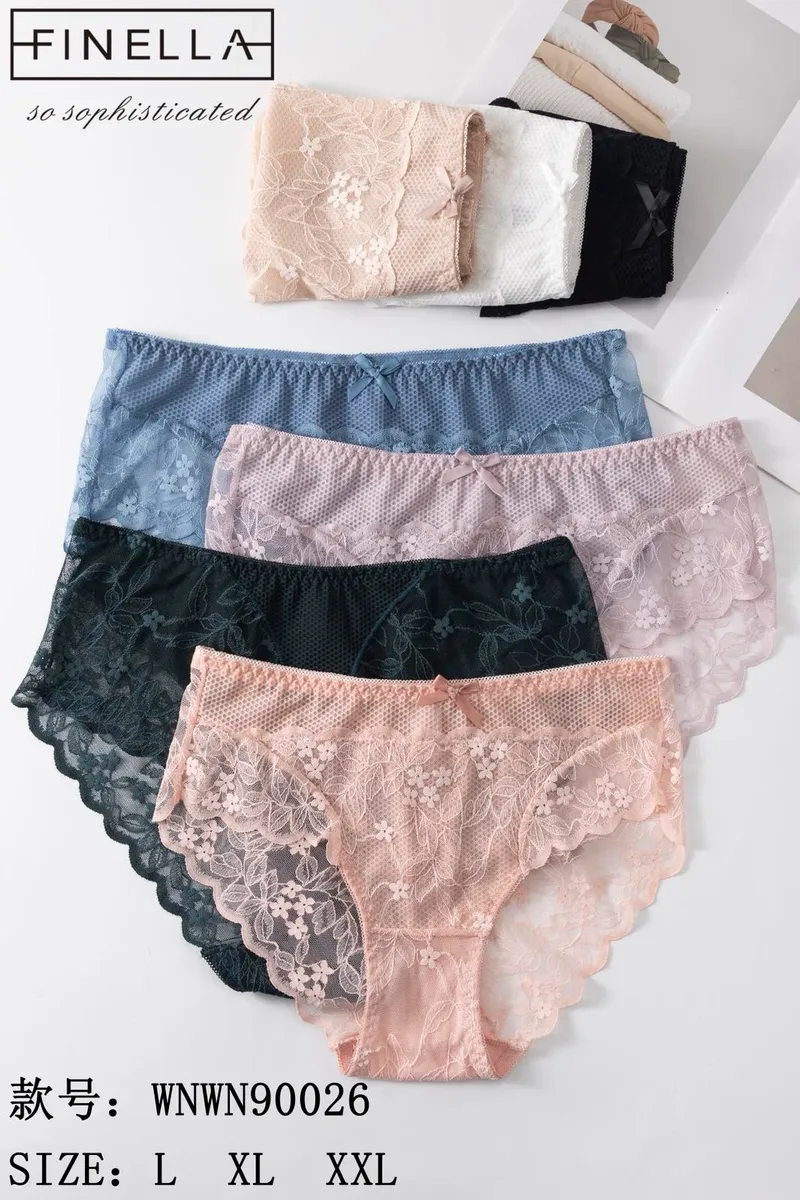 Majtki damskie koronkowe Finella mix kolorów L-XXL