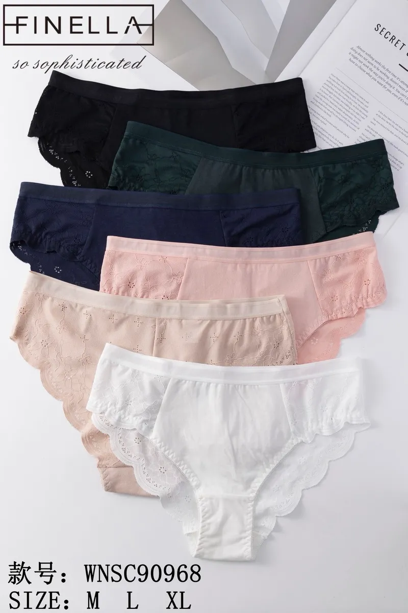 Majtki damskie FINELLA z koronką mix kolorów M-XL