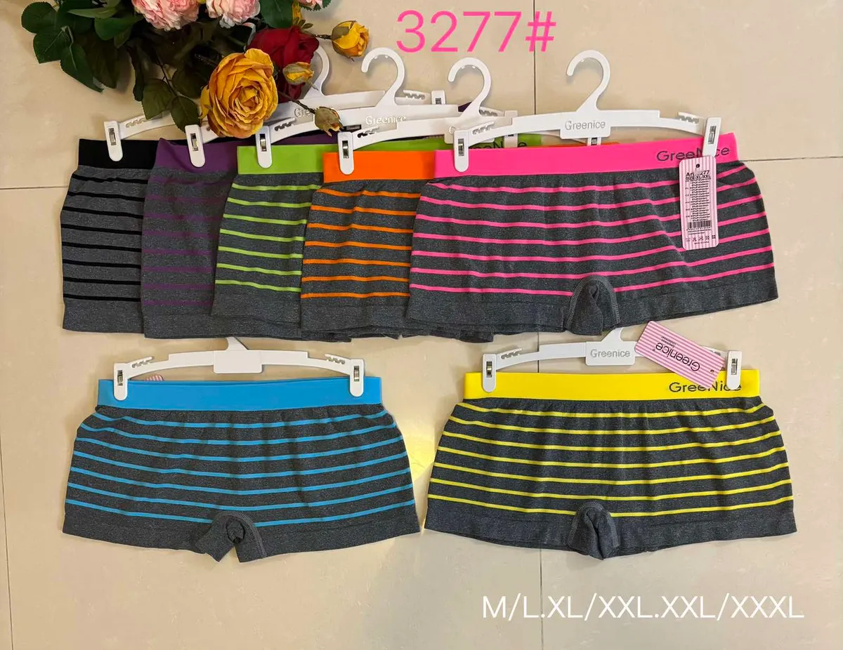 Bokserki damskie Greenice w paski kolorowe M-XXXL