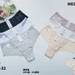 Majtki damskie MEDOOSI z bawełny 95% w pastelowych kolorach S-M-L