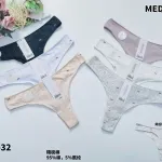 Medoosi Bawełniane Figi Stringi w Kropki Mix Kolorów S-M-L