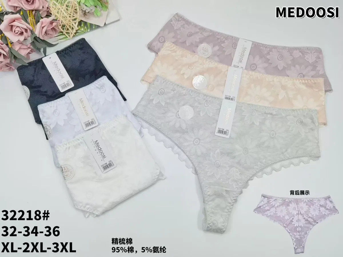 Medoosi Koronkowe Figi Damskie XL-3XL Mix Kolorów