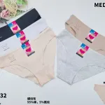 MEDOOSI Majtki Damskie Bawełniane Prążkowane Mix Kolorów M-L-XL