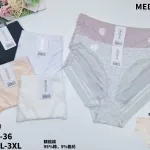 Majtki damskie Medoosi 95% bawełny z siateczkowymi wstawkami XL-3XL