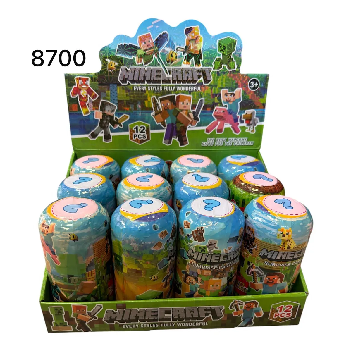 Tuba Minecraft Surprise Cartoon z figurkami, 12 sztuk