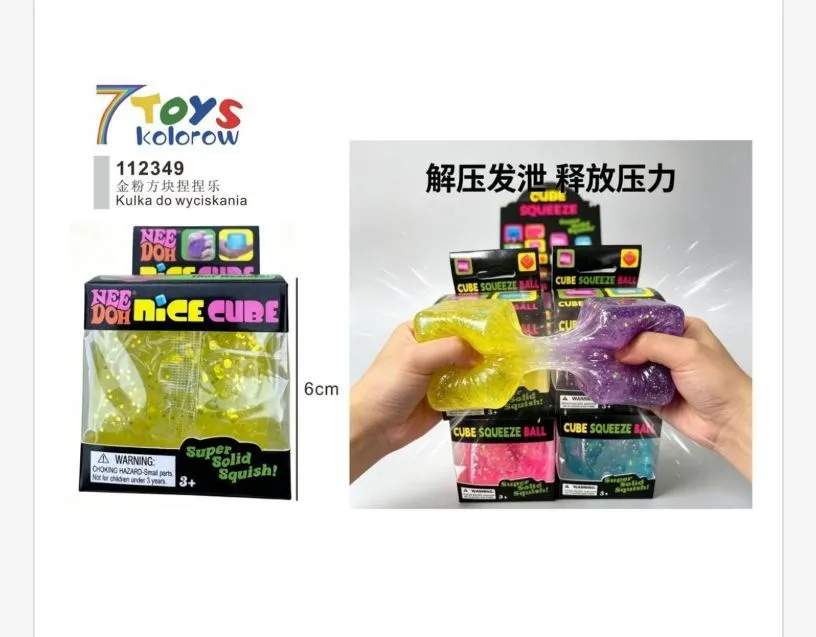 Kulki do wyciskania 7 Toys kolorowe antystresowe 6 cm