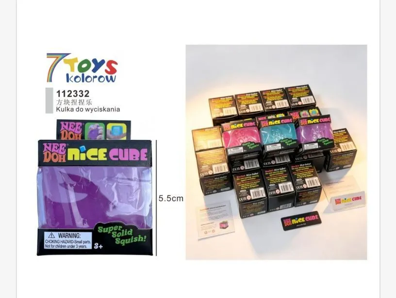 Kulki do wyciskania NICE CUBE 7 Toys kolorowe 5,5 cm