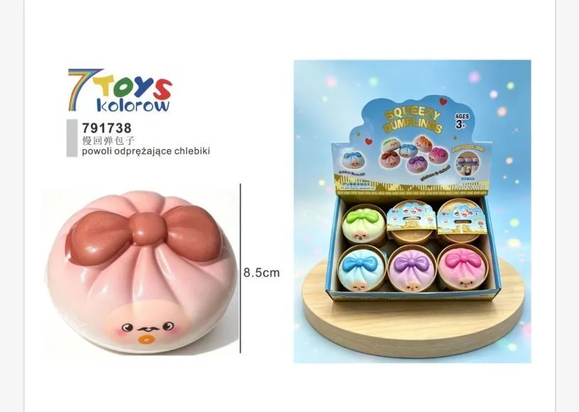 Powoli odprężające chlebiki 7 Toys kolorowe 8,5 cm