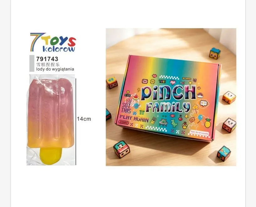 Kolorowe lody do wyginania 14 cm zabawka antystresowa