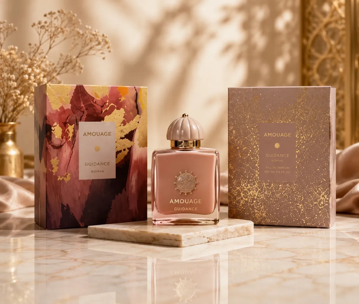 Amouage Guidance Woman Perfumy 100ml Elegancki Różowy Flakon