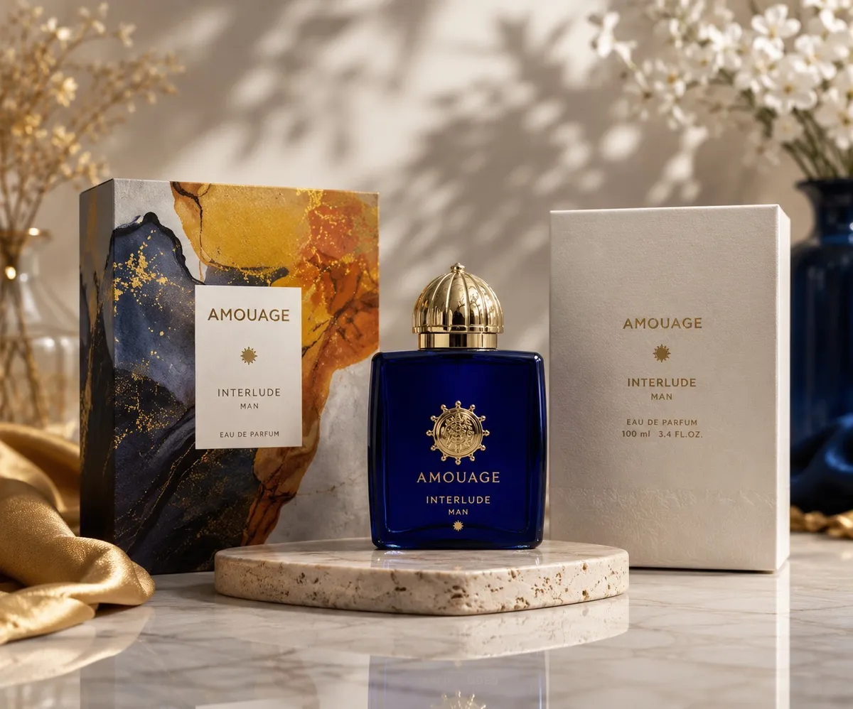 Amouage Interlude Man Perfumy 100ml Granatowo-Złote