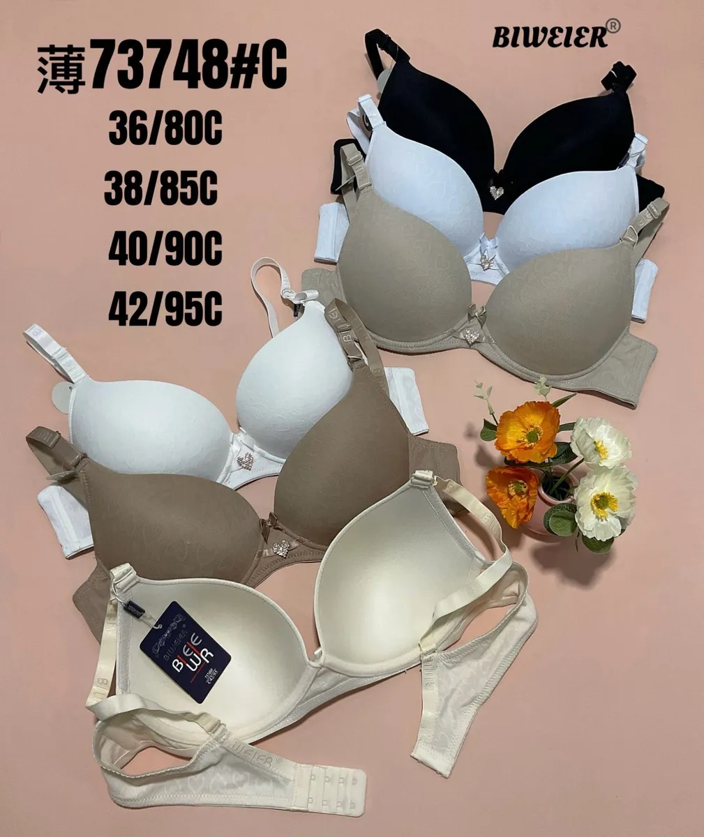Biustonosz Biweier 73748#C beżowy, biały, czarny 36-42C