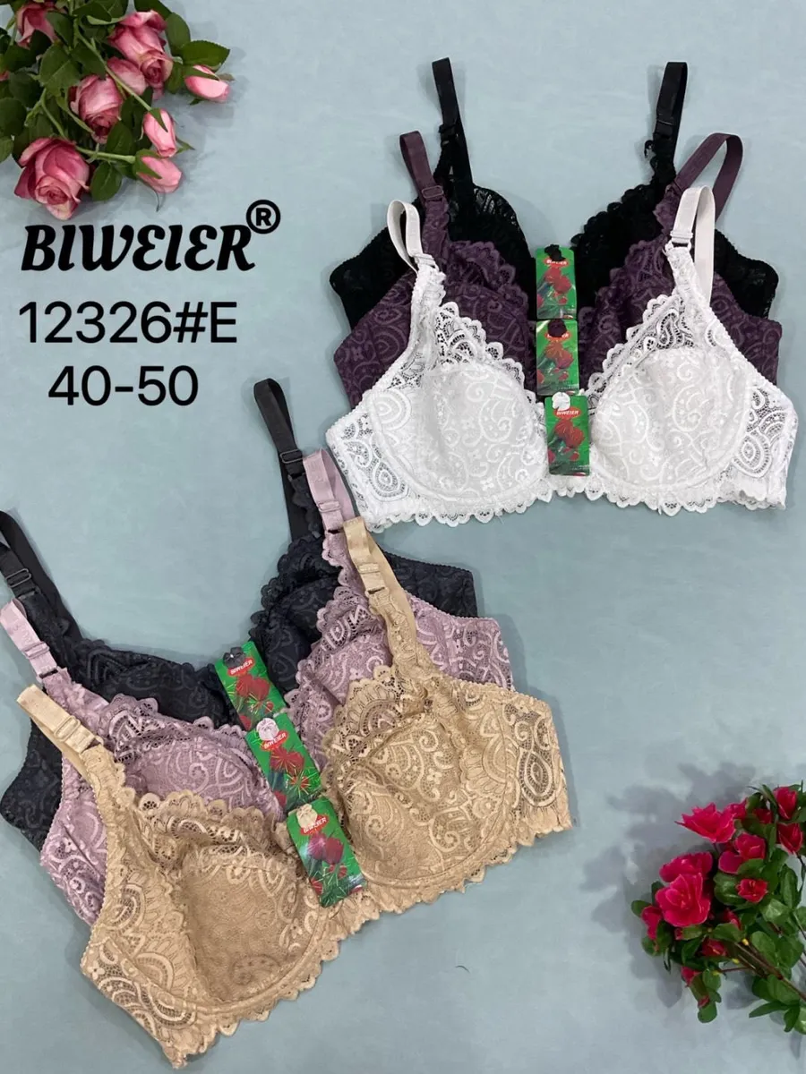 Biweier Koronkowy Biustonosz 40-50 Mix Kolorów