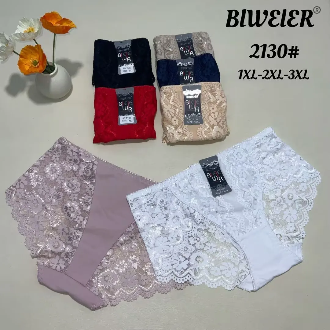 Biweier Koronkowe Majtki Damskie 1XL-3XL Mix Kolorów