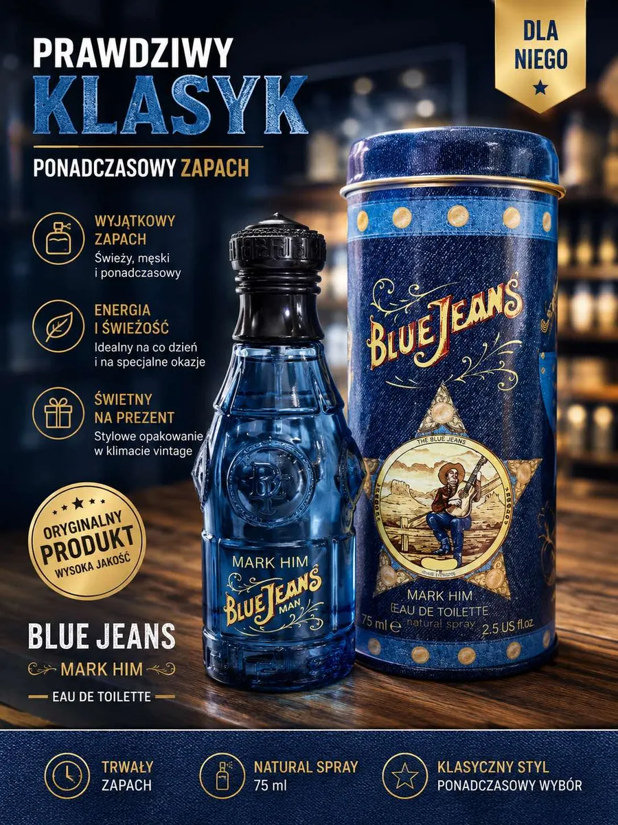 Blue Jeans Mark Him woda toaletowa 75 ml dla mężczyzn