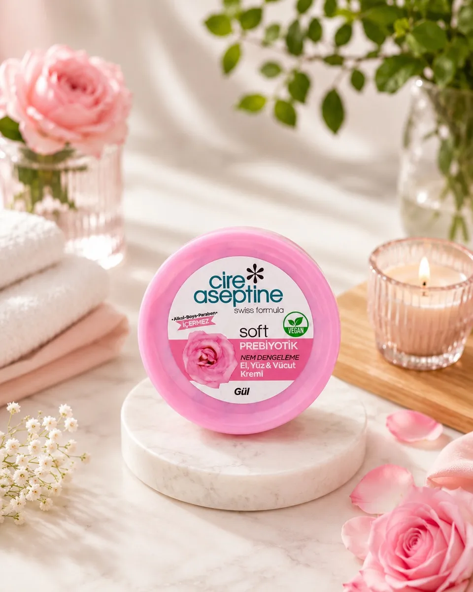 Cire Aseptine Soft Prebiotic Gel krem nawilżający z różą 100 ml