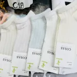 COSAS Skarpety bambusowe damskie 39-42 kremowe i pastelowe