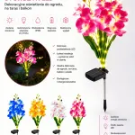Solarny storczyk LED dekoracyjna lampa ogrodowa 75 cm kolorowa
