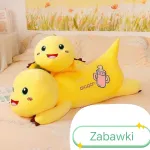 Pluszowa poduszka smok żółty 70cm miękka zabawka