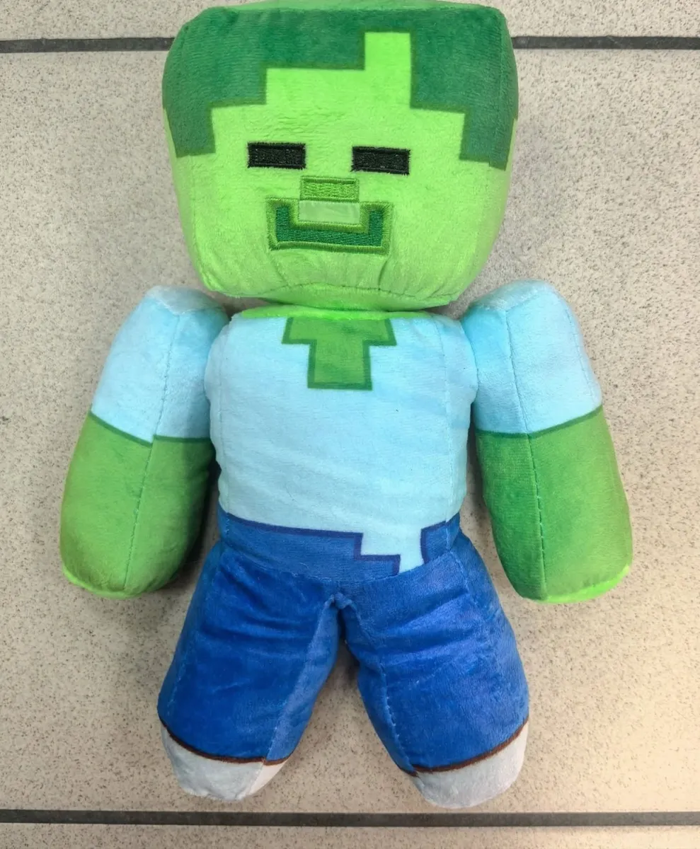 Pluszowa zabawka Minecraft Zombie w zielono-niebieskich kolorach o wymiarze 25 cm