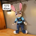 Pluszowy królik policjant 40 cm niebieski różowy