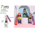 Brelok KPOP z Figurka Dziewczyny 11,4 cm z Fioletowym Paskiem