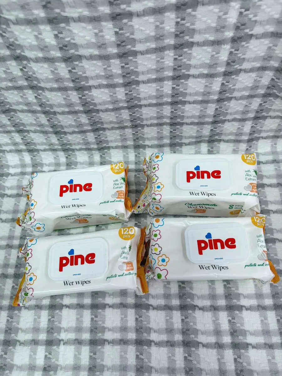 Pine Chusteczki Nawilżane z Aloesem i Rumiankiem 120 sztuk