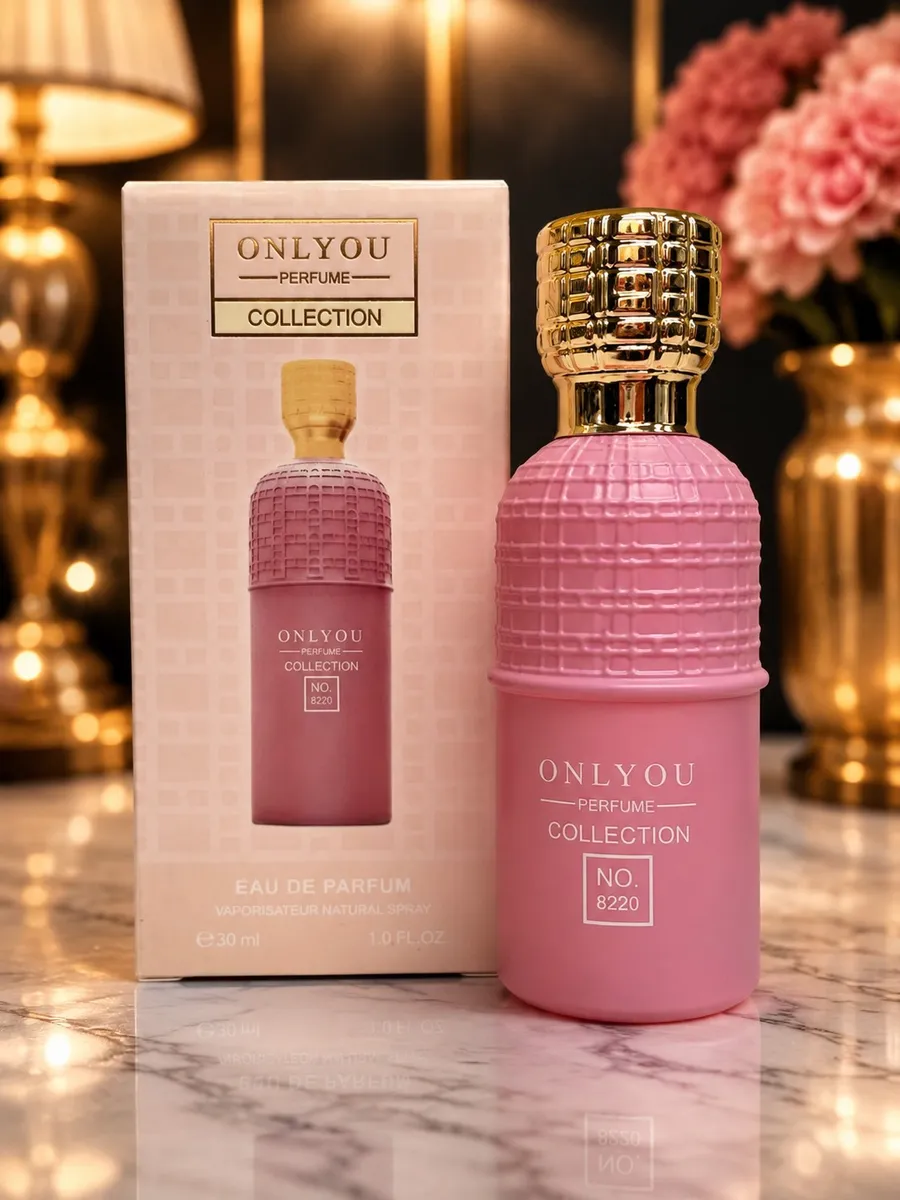 Różowo-złoty flakon perfum OnlyYou Collection No. 8220 30ml z kartonowym opakowaniem
